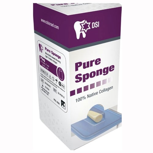 Pure Sponge 8mm x 7mm Collagen Plug, Short cylinder shaped, 10/Bx.