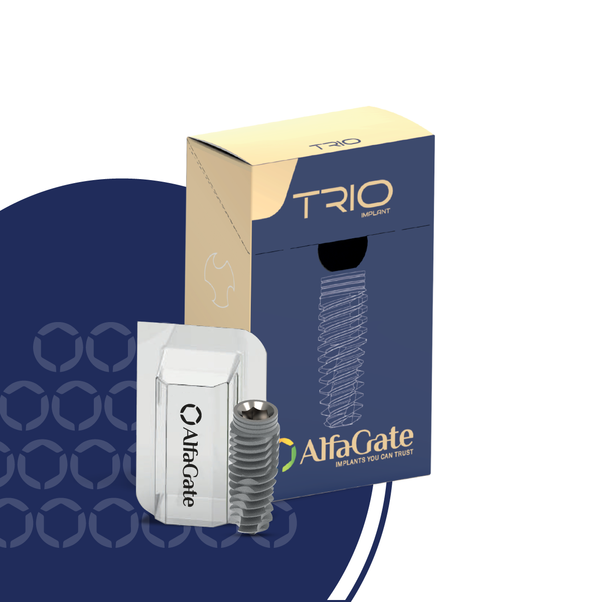 TRIO DENTAL IMPLANT - Triple Flutes Define Bone Compression. ( DFCI )