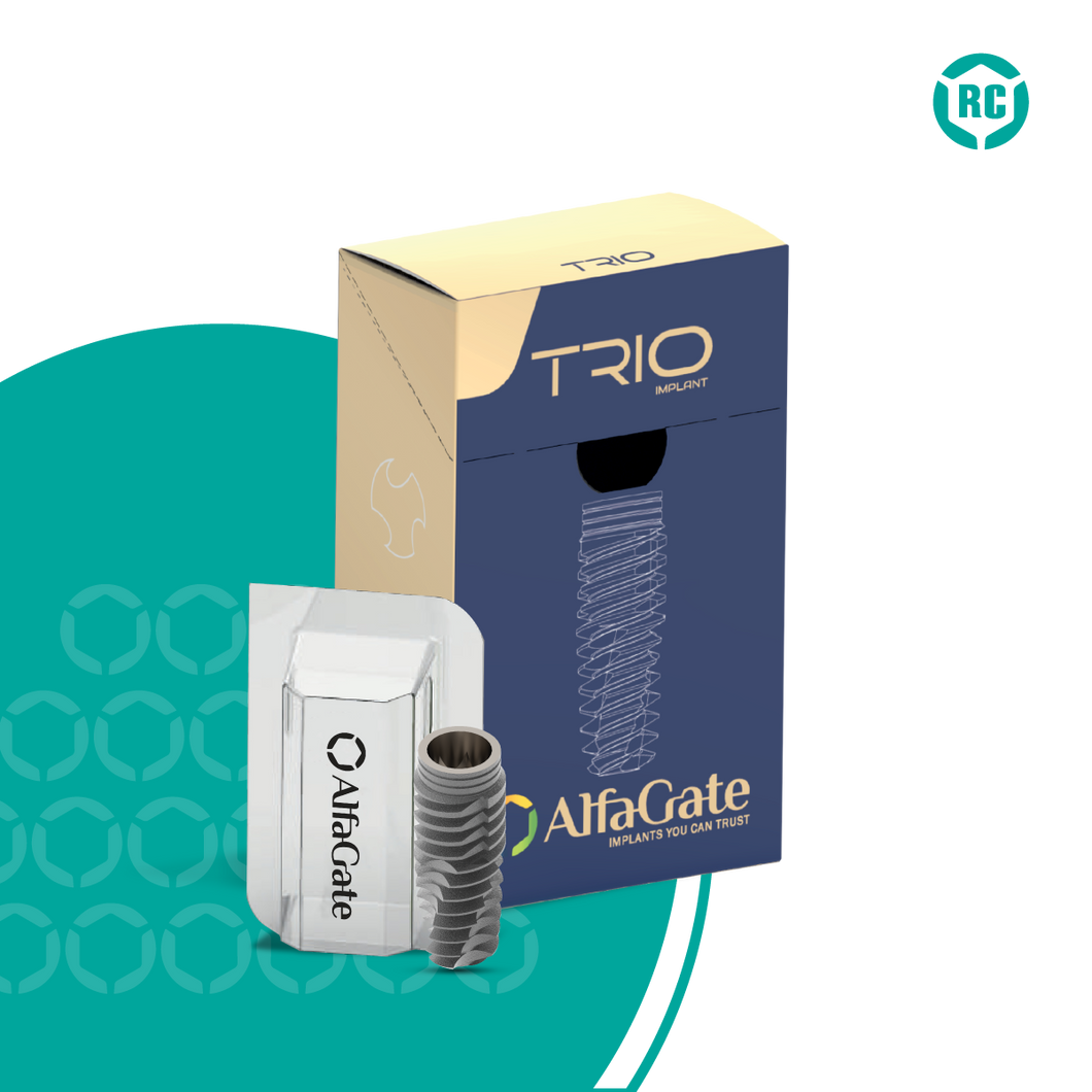 TRIO DENTAL IMPLANT - Triple Flutes Define Bone Compression. ( DFCIP ) (RC) (NP)