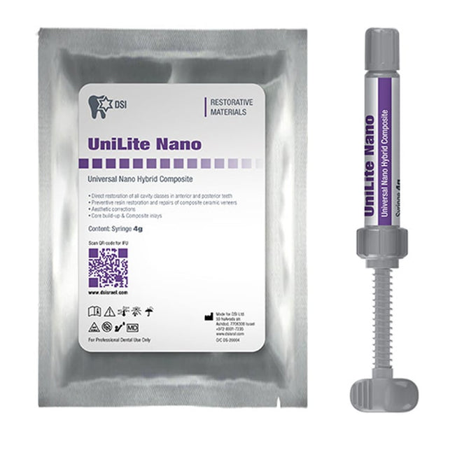 UniLite Nano Light-Cured Radiopaque Nano-Hybrid Universal Composite, A3, 4g Syringe, 1/Pk