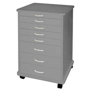 TPC Doctor’s Mobile Cabinet - Grey. Dimensions: 21.5"W x 19"D x 32"H. Unit has 4 instrument