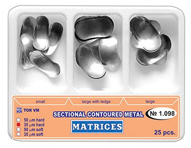 Set of Dental Sectional Contoured Matrices Matrix 25 pcs. TOR VM (50 µm hard)
