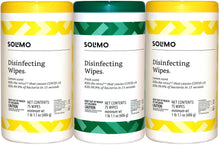 Solimo Wipes 75 count canister, 3 canister package!