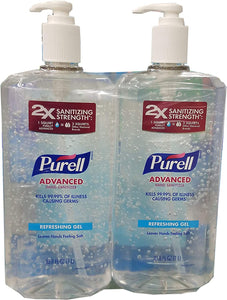 Purell Sanitizer 1 Liter Twin Pack with a pump