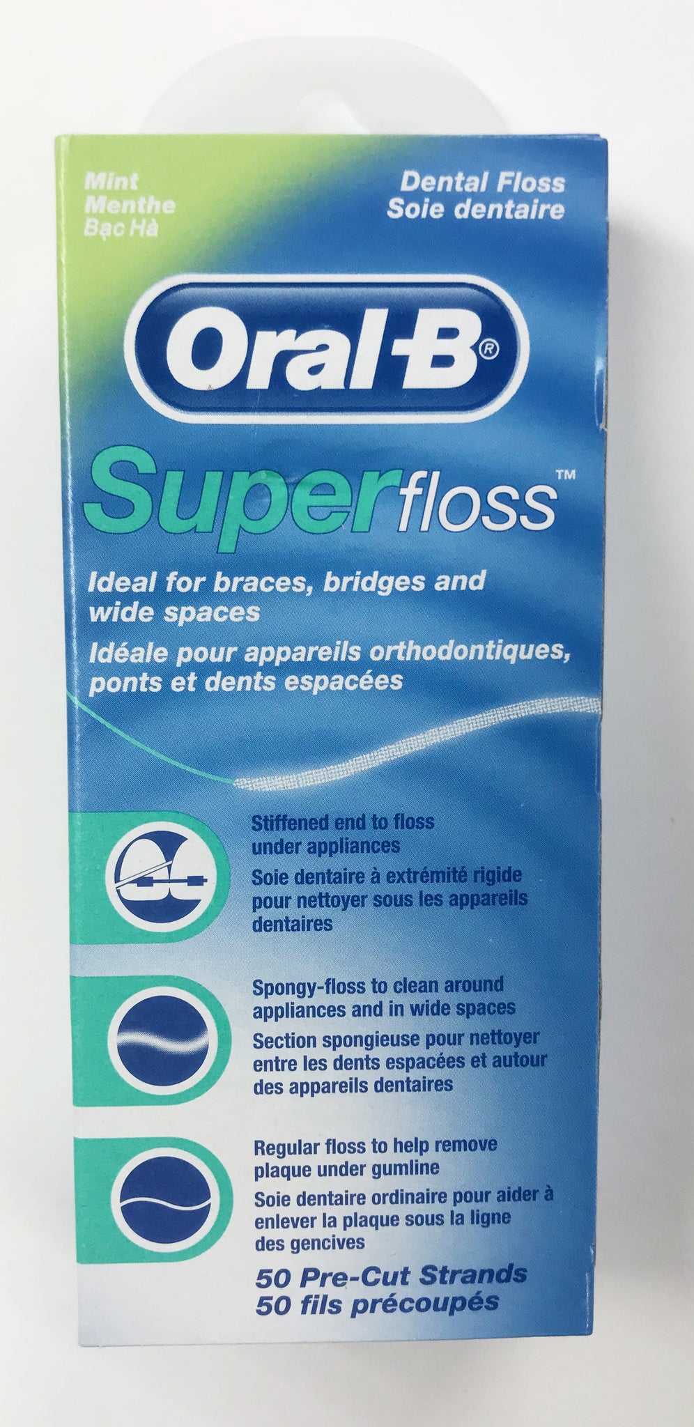 wijsheid Schots afstuderen Oral-B Super floss 50 pre cut strands Mint – YOURDENT-USA