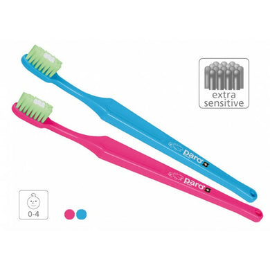 Paro Baby Gentle Infant Toothbrush, Round Extra Sensative Gum Friendly Bristles