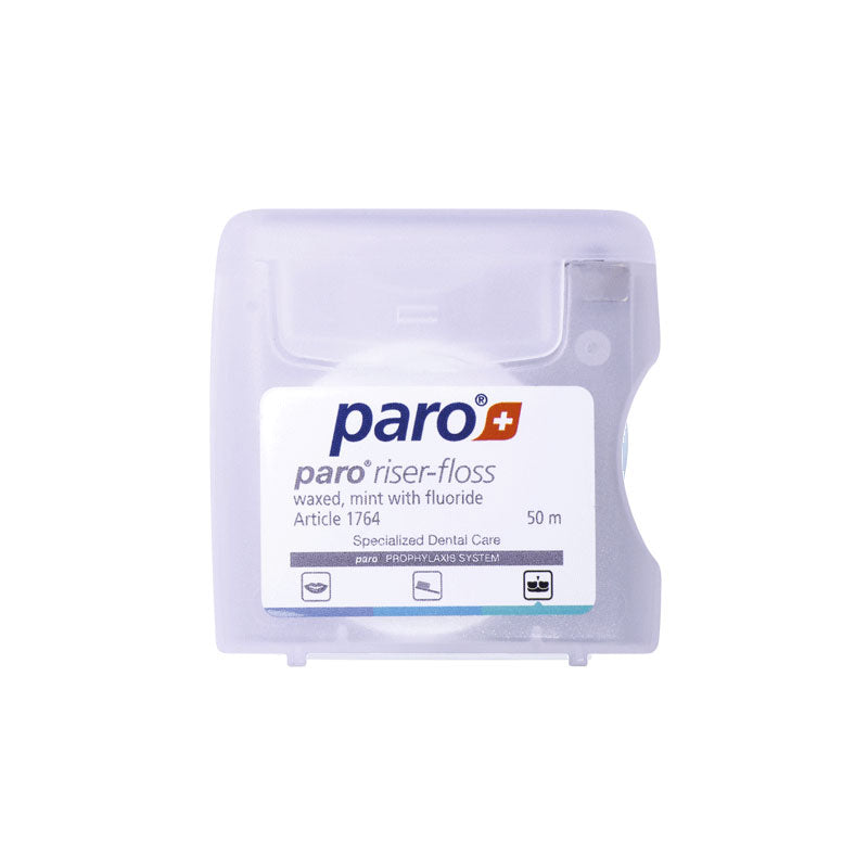 Paro Riser-Floss waxed, mint, fluoridated, 50 m