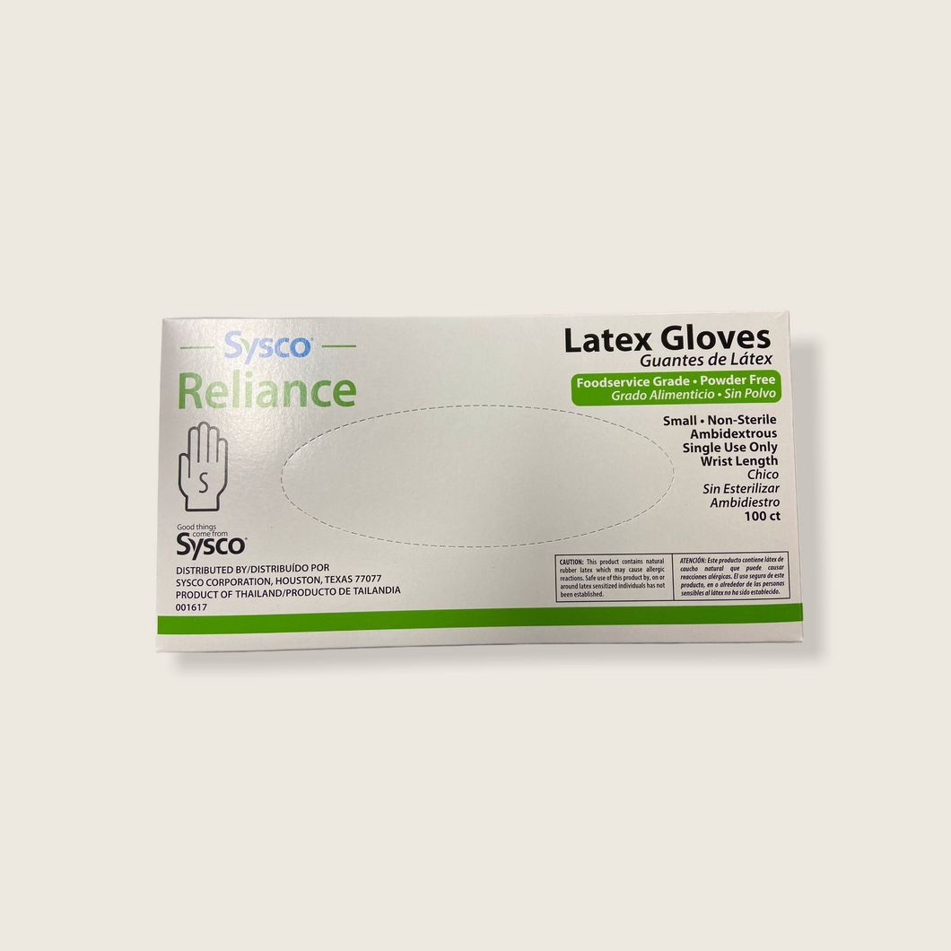 Powder Free Latex Glove Small Powder Free Non-Sterile Case 10 boxes of 100 gloves