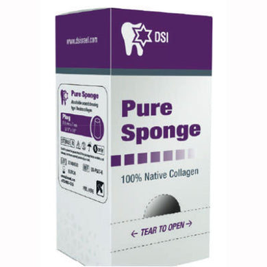 DSI Pure Sponge 10mm x 20mm Collagen Big Plug, 10/Bx.