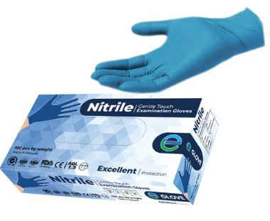 E-Glove Blue Nitrile Examination Glove