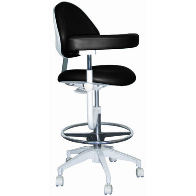 Mirage Assistant's Stool - Black Color. Featuring Abdominal Support, Vertical Adjustment Range: 0