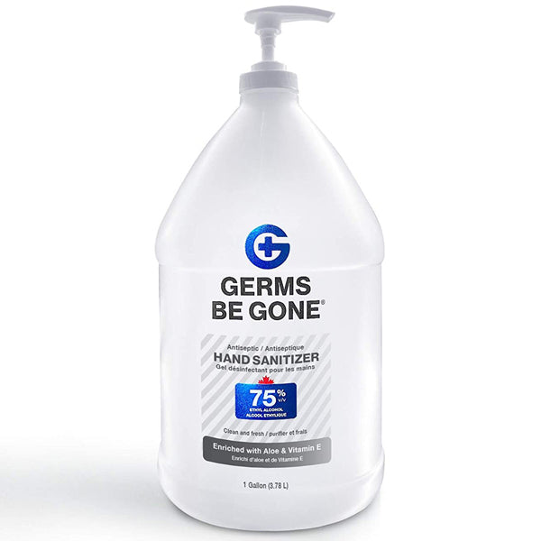 Germs Be Gone Hand Sanitizer Gel, 75% Ethyl Alcohol, 1 Gallon Pump Bot ...
