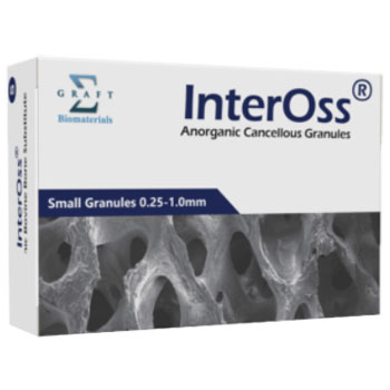 InterOss Anorganic Cancellous Granules 0.25 - 1.0mm. Weight 2.0g / Volume
