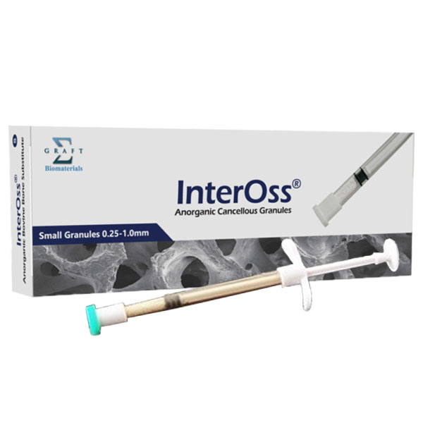InterOss SYRINGE Anorganic Cancellous Granules 1.0 - 2.0mm. 0.50cc Syringe