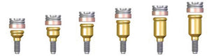 Wise Click Minor - Set Peek Abutment bases with peek attachment and housing covers 3.75 Platform