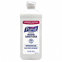 Hand Sanitizer, 16 oz., Pour Bottle, Gel, Purell, PK 12