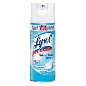 Lysol Disinfectant Spray, Crisp Linen Scent, Case of 12 Cans, 12.5 per Can