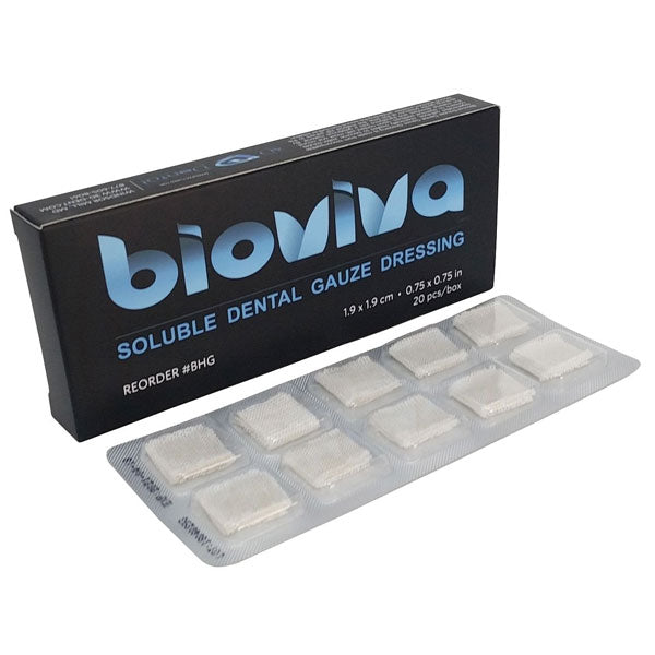 Bioviva Hemostatic Gauze Dressing, 1.9 x 1.9cm (.75