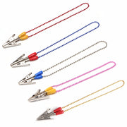 New 1 Pc Napkin Holder Dental Lab Bib Crocodile Clip Flexible Metal Ball Chain