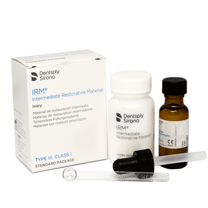 IRM Standard Package: 38 Gm. Ivory Powder and 14 mL Liquid. ZOE Intermediate