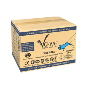 VGlove Powder free!! Nitrile Exam Gloves S/M/L Great quality a case of 10 boxes total 1000 gloves