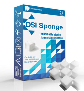 DSI Sponge Absorbable Hemostaic Gelatin Sponge 10x10x10mm, 32/Pk