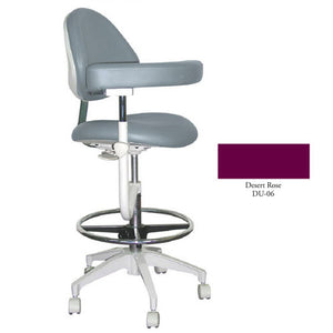Mirage Assistant's Stool - Desert Rose Color. Featuring Abdominal Support, Vertical Adjustment