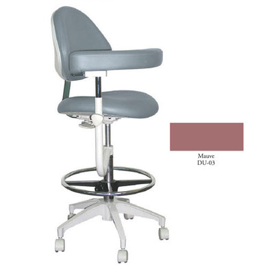 Mirage Assistant's Stool - Mauve Color. Featuring Abdominal Support, Vertical Adjustment Range: 0